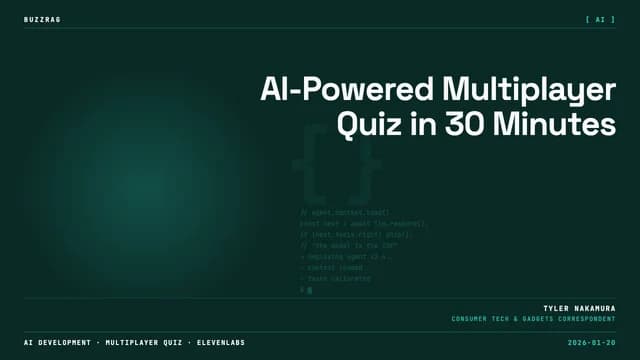 Man in black shirt pointing at Laravel Universe quiz app interface with rocket selection and "Blast Off" button on…