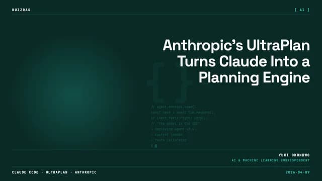 Large "FINALLY" text with a Anthropic Claude profile card displaying "Ultra Plan" badge and orange icon with red arrow…