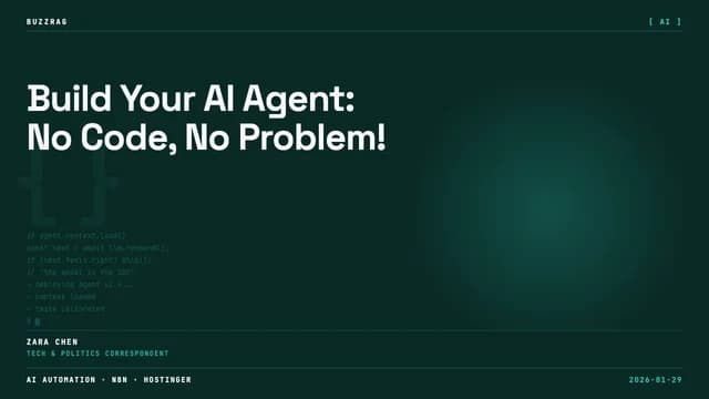 Person pointing at a flowchart diagram displaying AI agent workflow nodes and connections on a laptop screen, with "Build…