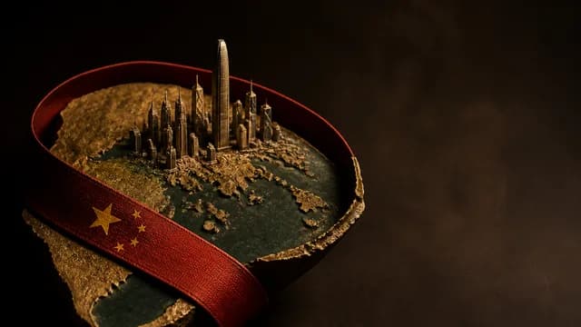 Satellite night-time map of China with illuminated cities and infrastructure, labeled "China's Megacity" with Channel 3 logo