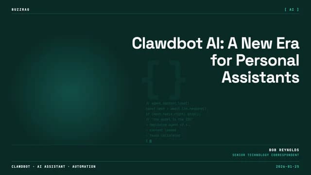 Red spherical robot with claw-like appendages floating in a starry cosmic background with "Clawdbot" text and "24/7 AI…