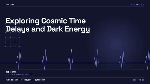Diagram showing light from distant quasars bending through a foreground galaxy toward the Hubble Space Telescope,…