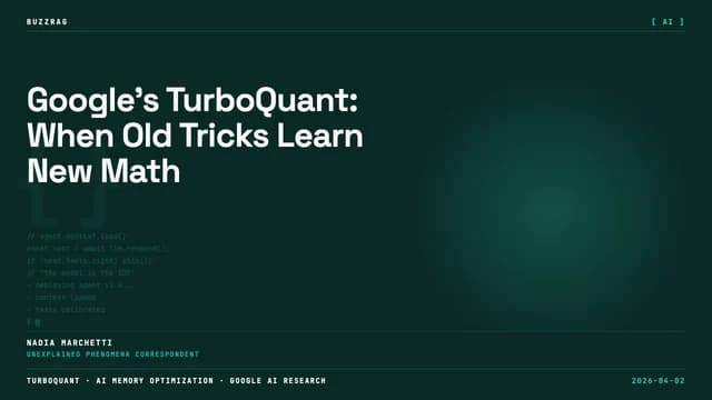 Person at microphone in bright office setting with "Two Minute Papers" logo and "Google TurboQuant AI" text overlay