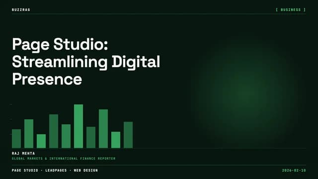 Page Studio interface showing element options panel with Container, Image, Text, Video, Button, Form, and Countdown…