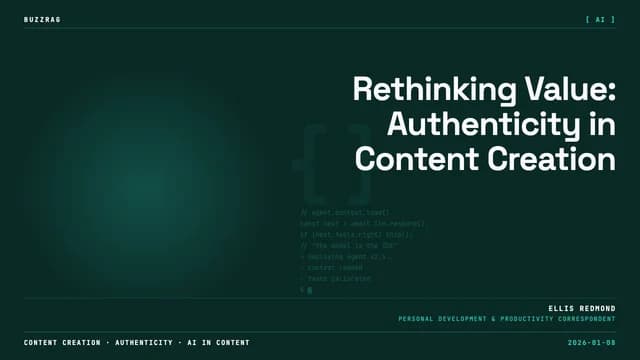 Rethinking Value: Authenticity in Content Creation