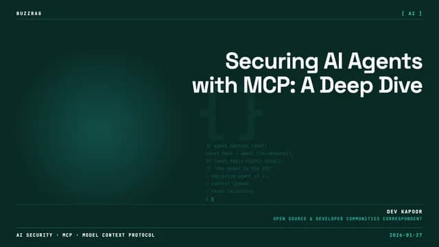 Man in Google Cloud hoodie holds a red toolbox against blue background with title text about secure MCP foundations