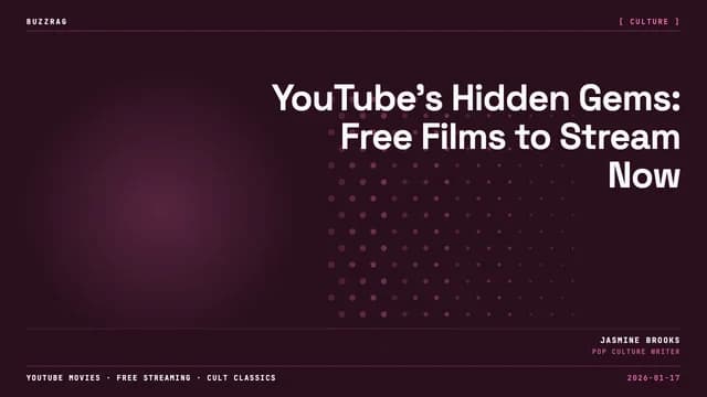 YouTube logo with gold figure falling, red and black background, text reading "For The First Time" in yellow and white…
