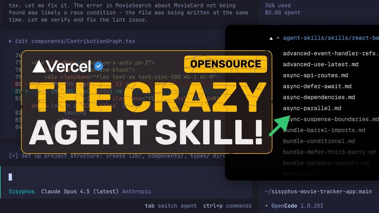 Vercel's New React Skill Teaches AI Agents Performance