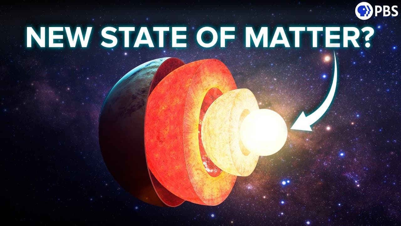 A cross-section of Earth's layers glowing from core to surface against a starry background, with PBS logo and "NEW STATE OF…