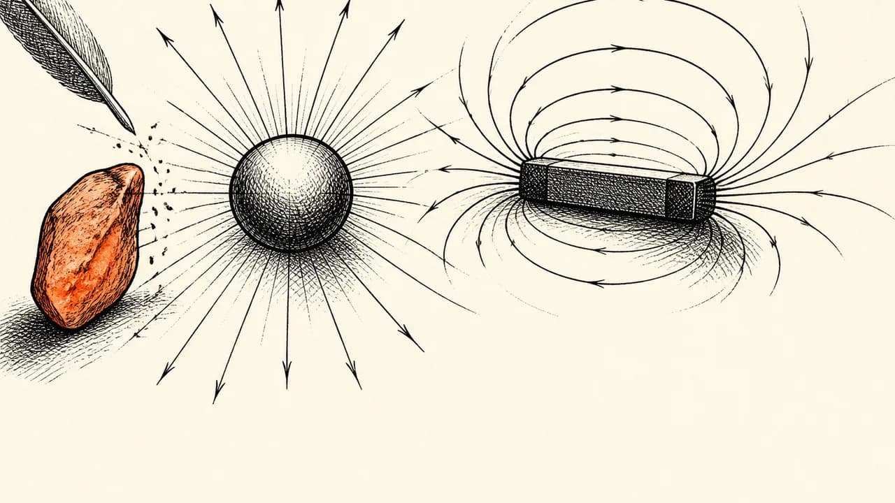 Two bar magnets with labeled S and N poles facing each other, with an arrow pointing between them against a black background