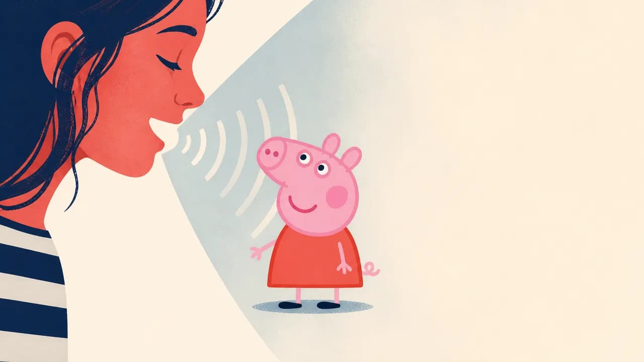 A skeptical man next to a map of the Midwest marked with red dots, a pink Peppa Pig character asking "mummy?", and text…