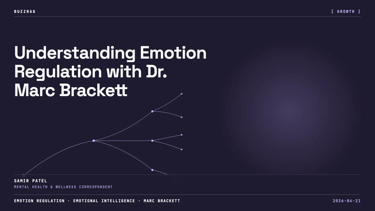 Black and white thumbnail with two men facing camera, white text reading "BUILD EMOTIONAL INTELLIGENCE" and "DR. MARC…